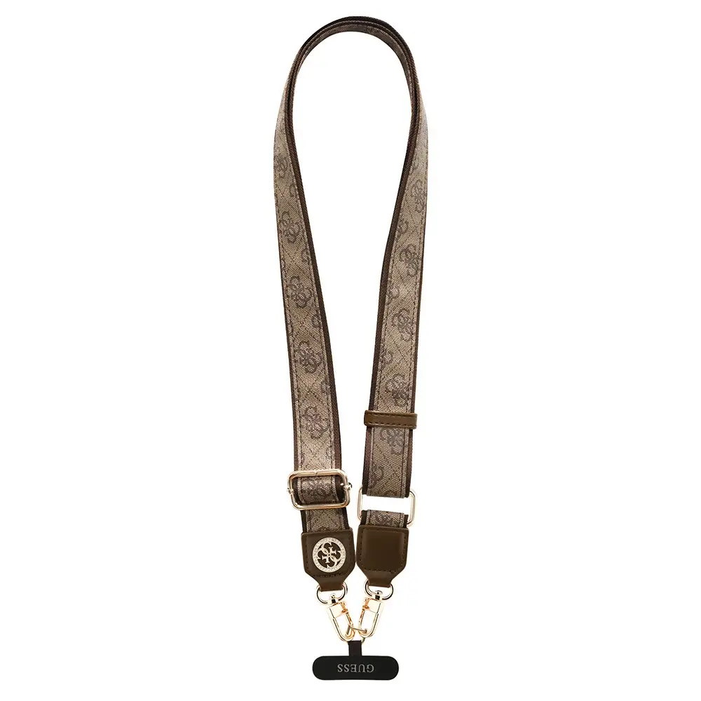 Guess Lisanslı Taşlı 4G Metal Logolu Çapraz Telefon Askı Kayışı 150 cm