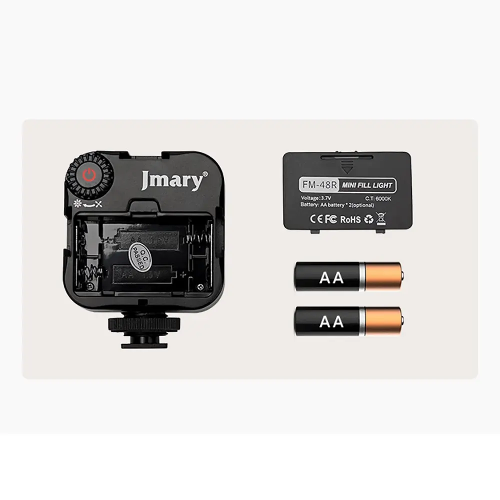 Jmary FM-48R Mini Fill Light, Pilli Telefon ve Kamera Üstü Aydınlatma