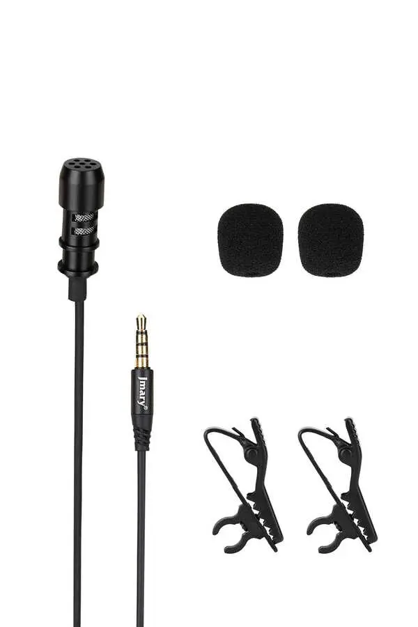 Jmary MC-R1 Yaka Klipsli Kondenser Mikrofon, 3.5 mm Altın Jack