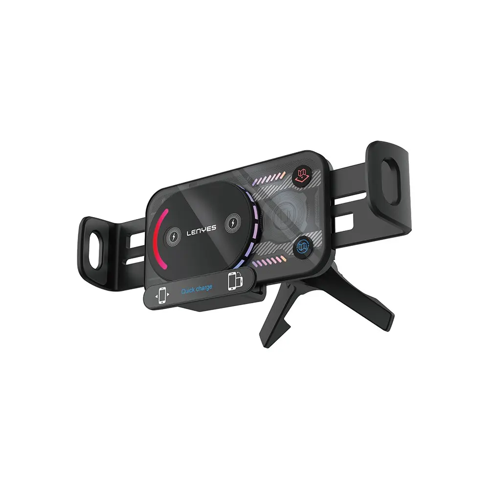 Lenyes MHW020 Havalandırma Montajlı 15W Kablosuz Şarjlı Araç Telefon Tutucu