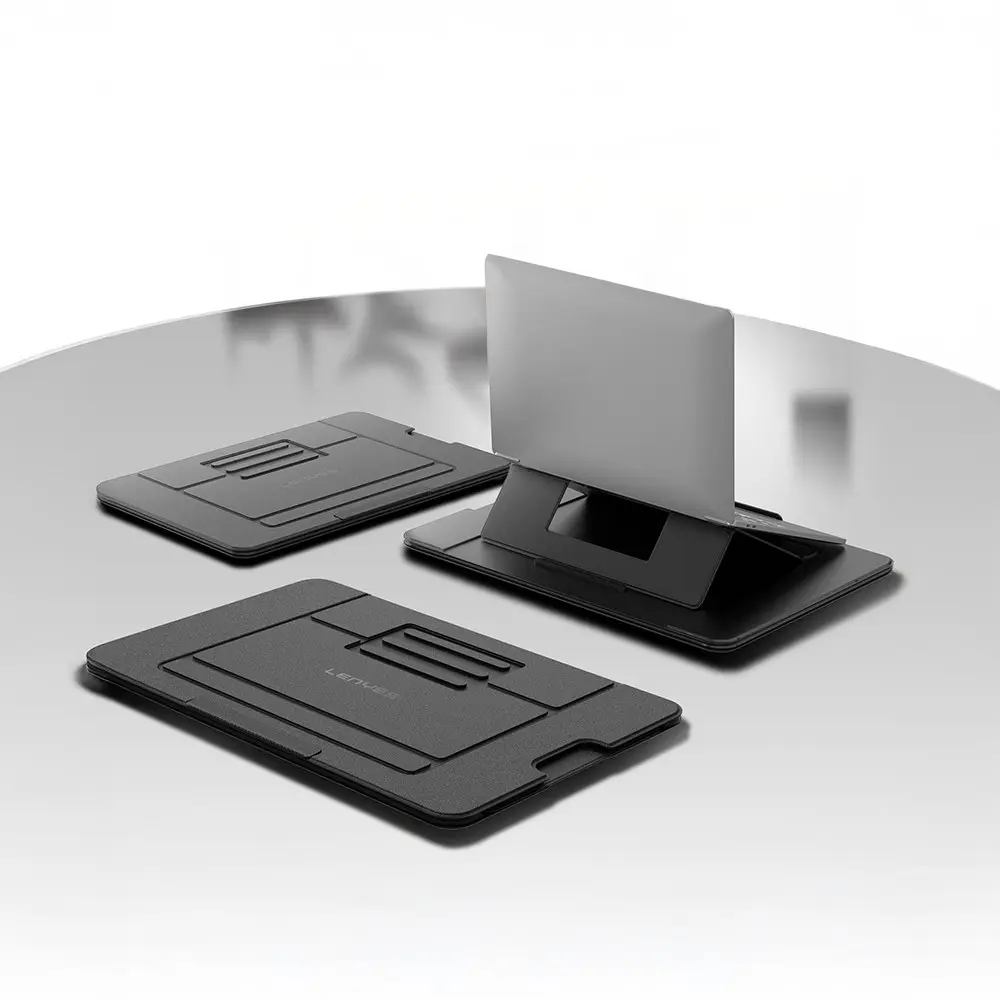 Lenyes LTS231 Ayarlanabilir Katlanabilir Notebook Standı, Mouse Pad Bölmeli