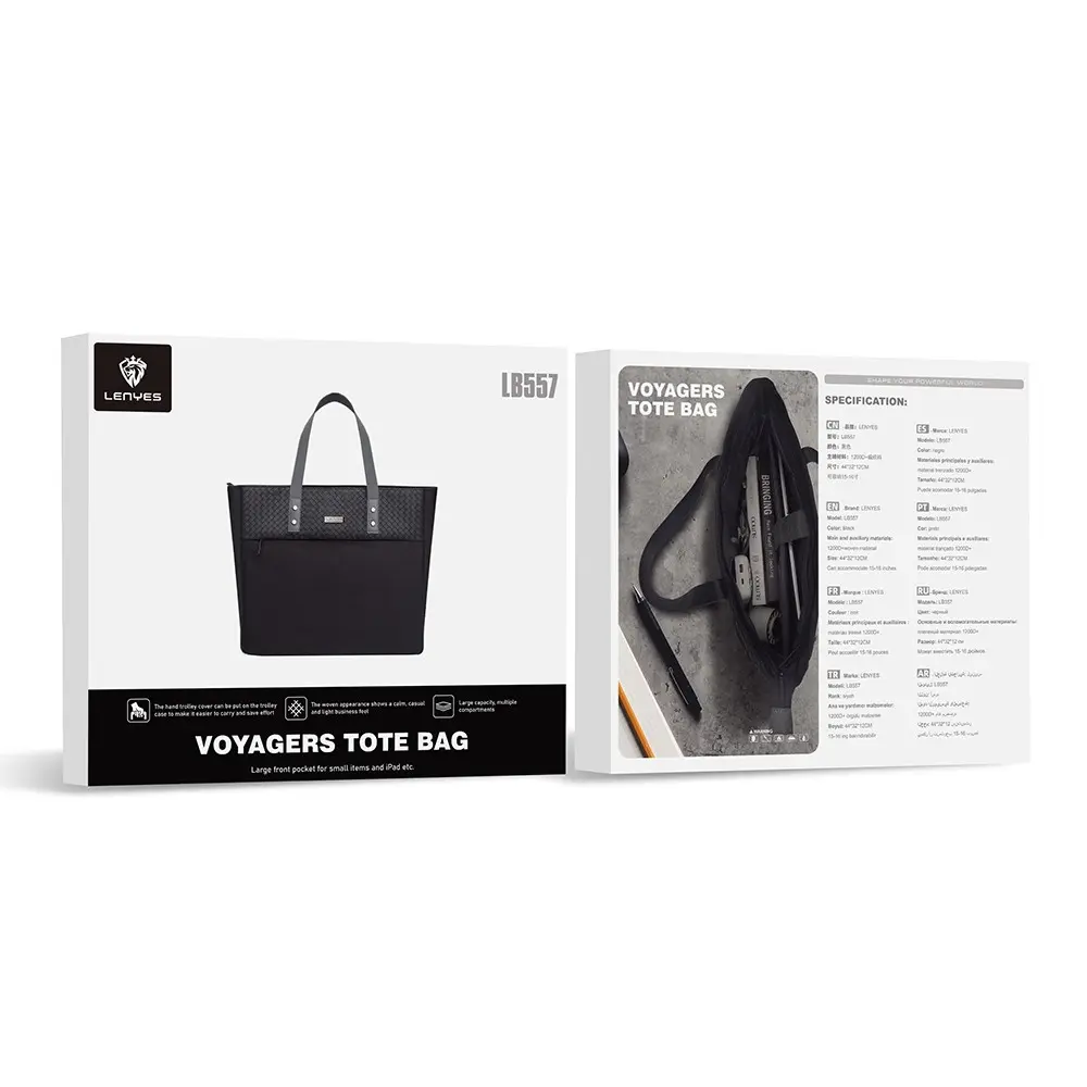 Lenyes LB557 Voyagers 1200D Su Geçirmez Seyahat Çantası, 44x32x12 cm