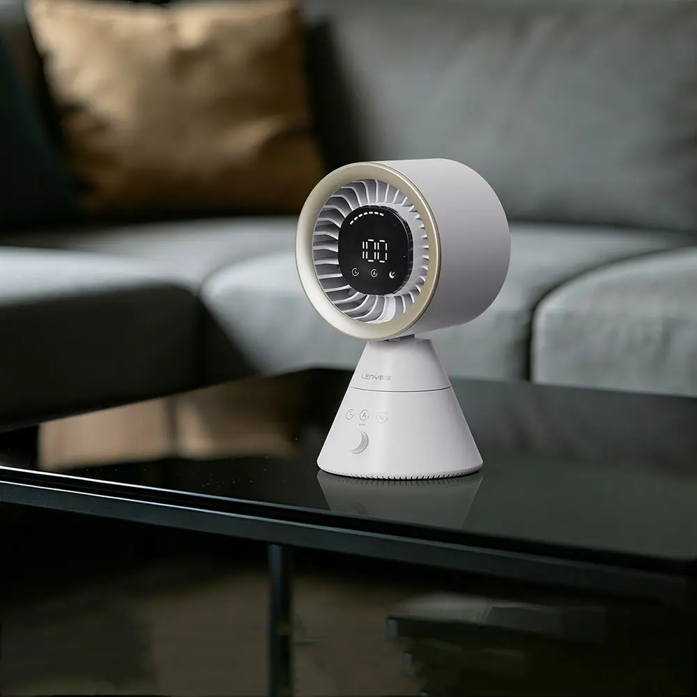Lenyes LHF22 Kule Tipi Masa Fanı, Dijital LED Göstergeli ve 3600 mAh