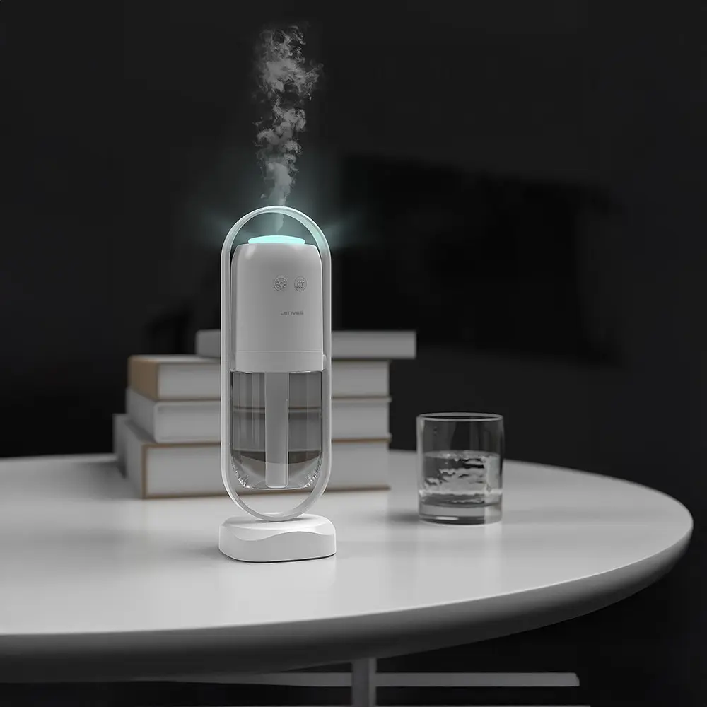 Lenyes LHU04 Kum Saati Tipi 360° Dönebilen RGB Işıklı Sessiz Hava Nemlendirici