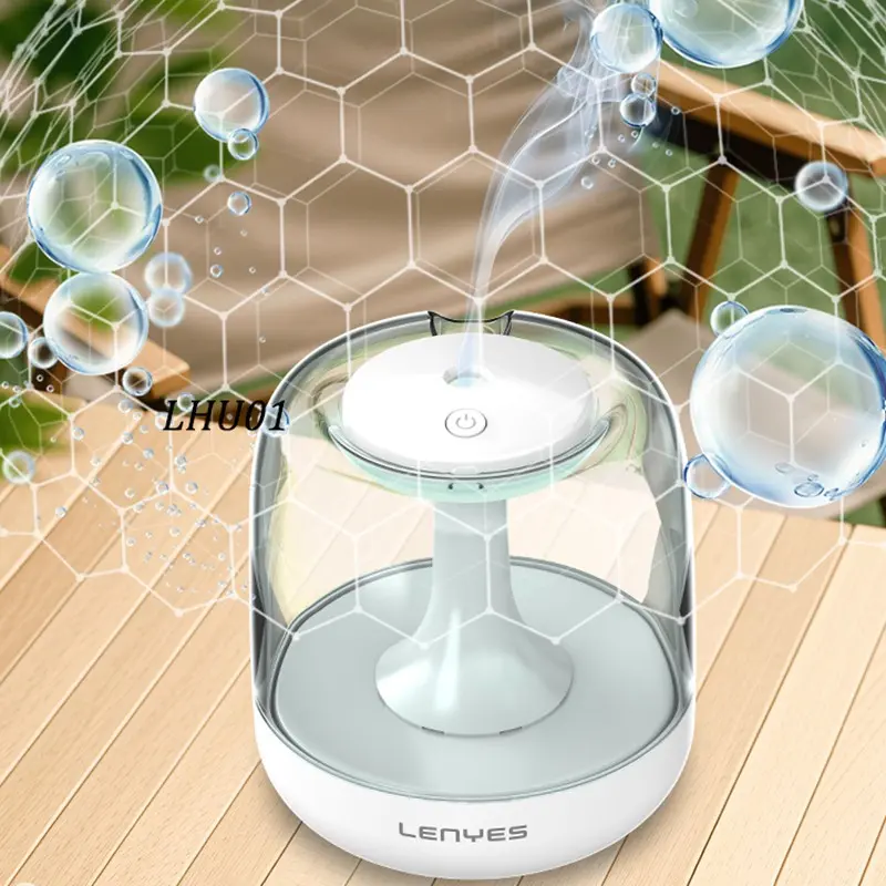 Lenyes LHU01 Ortam Aydınlatmalı Hava Nemlendirici Difüzör, 500 ml ve Type-C