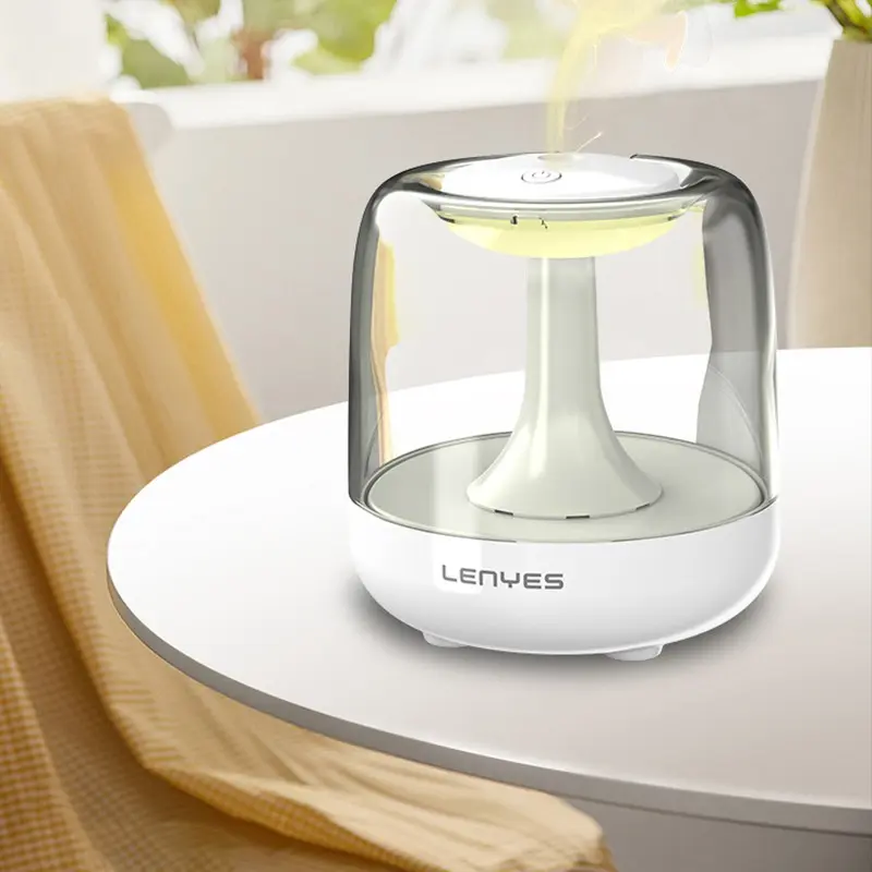 Lenyes LHU01 Ortam Aydınlatmalı Hava Nemlendirici Difüzör, 500 ml ve Type-C
