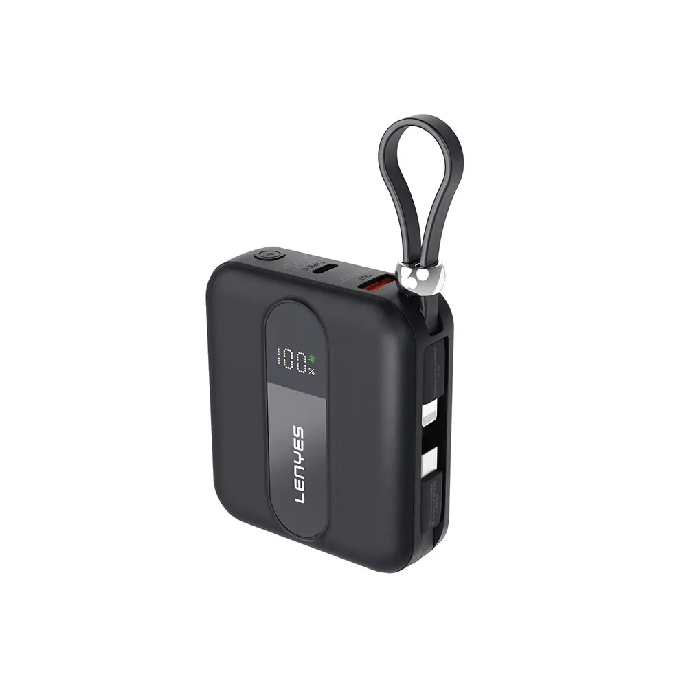Lenyes P562L 10000mAh Powerbank, 22.5W Hızlı Şarj ve Dijital LED Göstergeli