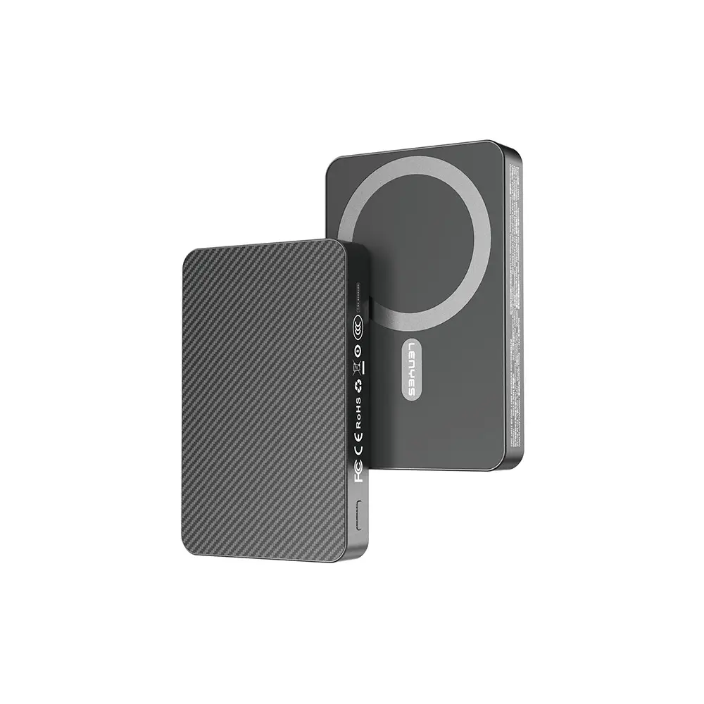Lenyes P32-1 Aramid Fiber Powerbank, 10000mAh, 15W Kablosuz Şarj