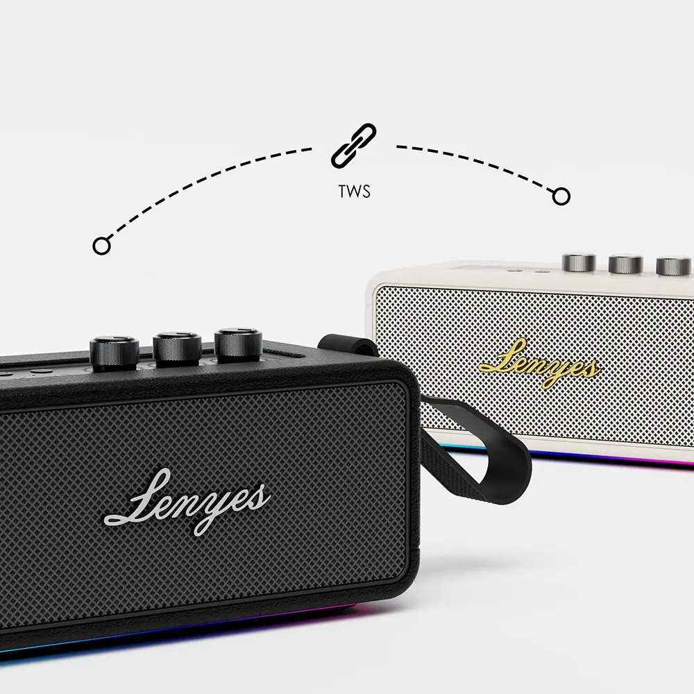 Lenyes S876 Supreme Taşınabilir Bluetooth Hoparlör, RGB Işıklı ve IPX6