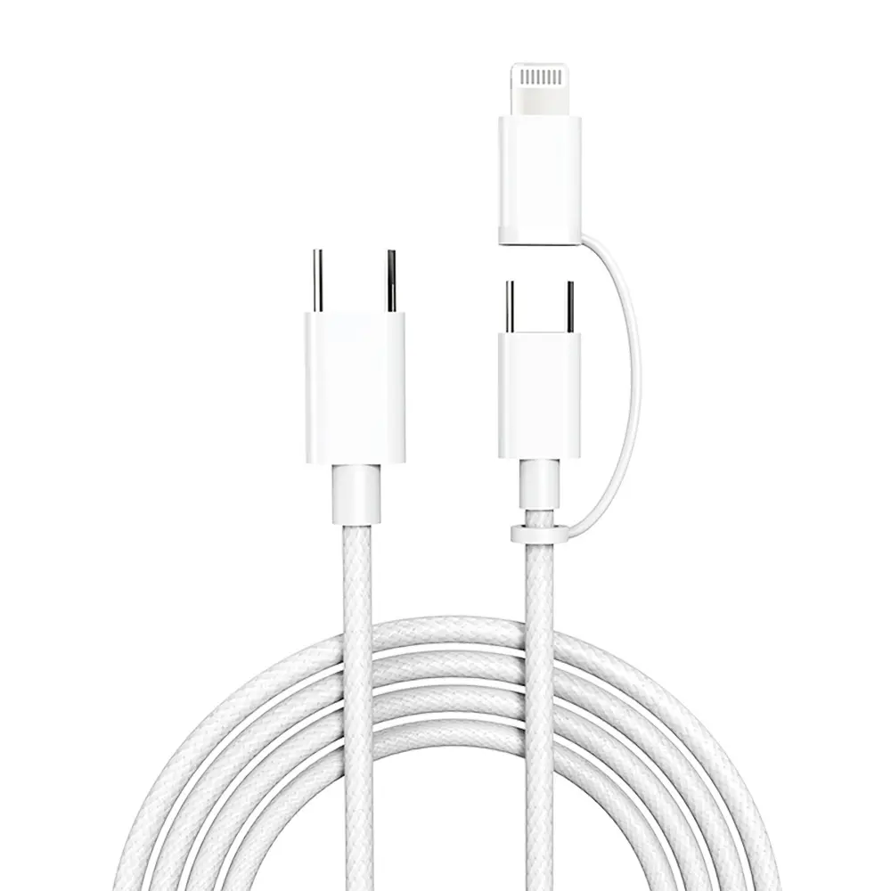 Micflip A22 2'si 1 Arada Type-C + Lightning Şarj ve Data Kablosu, 240W 1 m