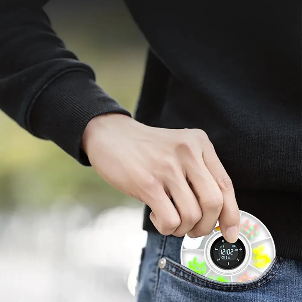 Micflip S03 Alarmlı ve Takip Özellikli Akıllı İlaç Kutusu, 7 Bölmeli