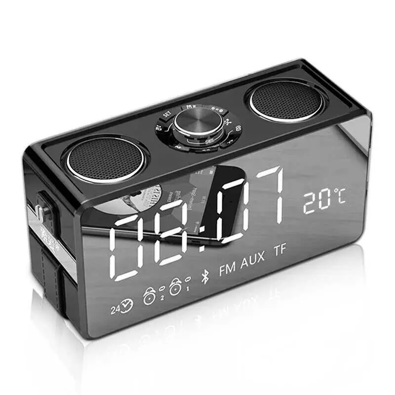 Soaiy S18 Bluetooth Hoparlör, Aynalı Tasarım ve Taşıma Kulplu