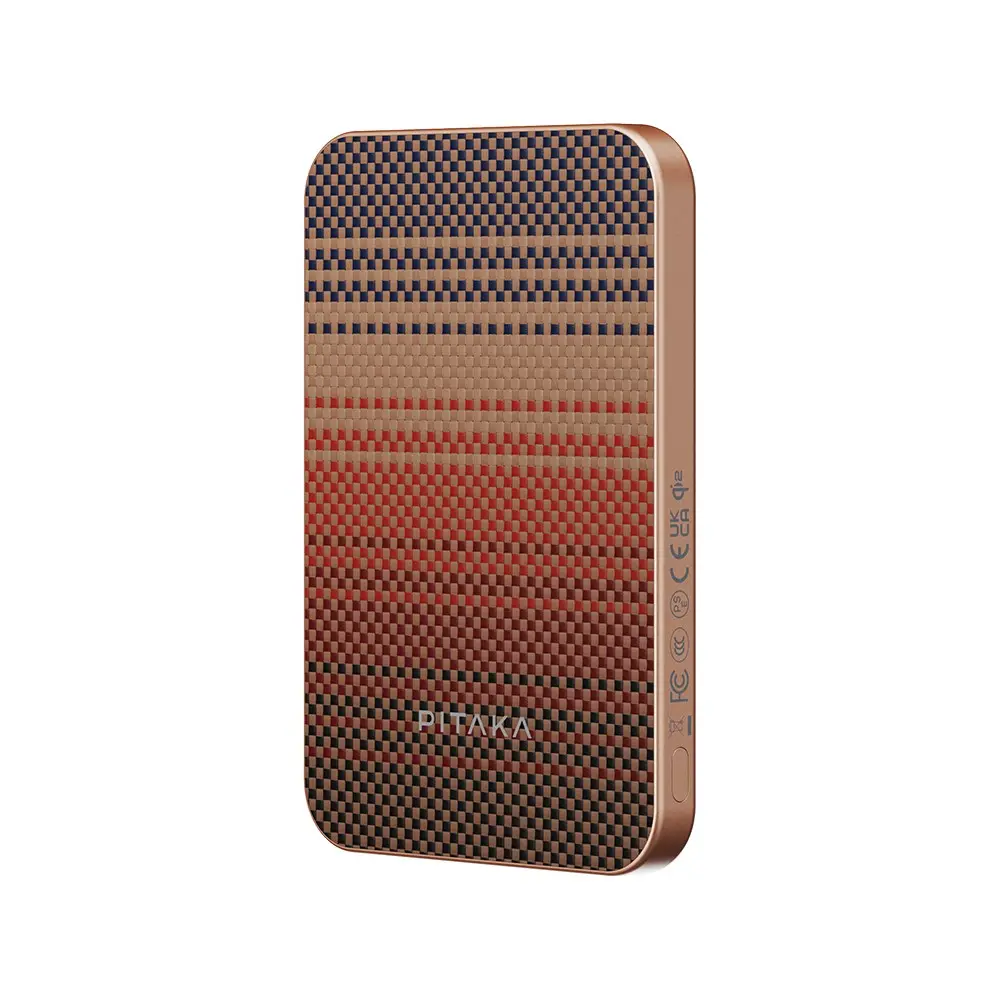 Pitaka Tactile Woven Qi2 Manyetik Powerbank 15W 5000mAh - Aramid Fiber