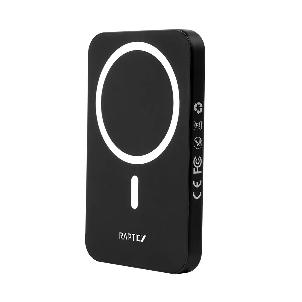 Raptic S4 Aramid 600D MagSafe Uyumlu 5000mAh Powerbank, 15W Kablosuz Şarj