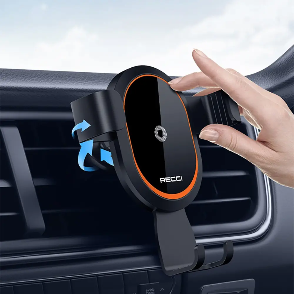 Recci RHO-C26 360° Dönebilen Havalandırma Tipi Araç Telefon Tutucu