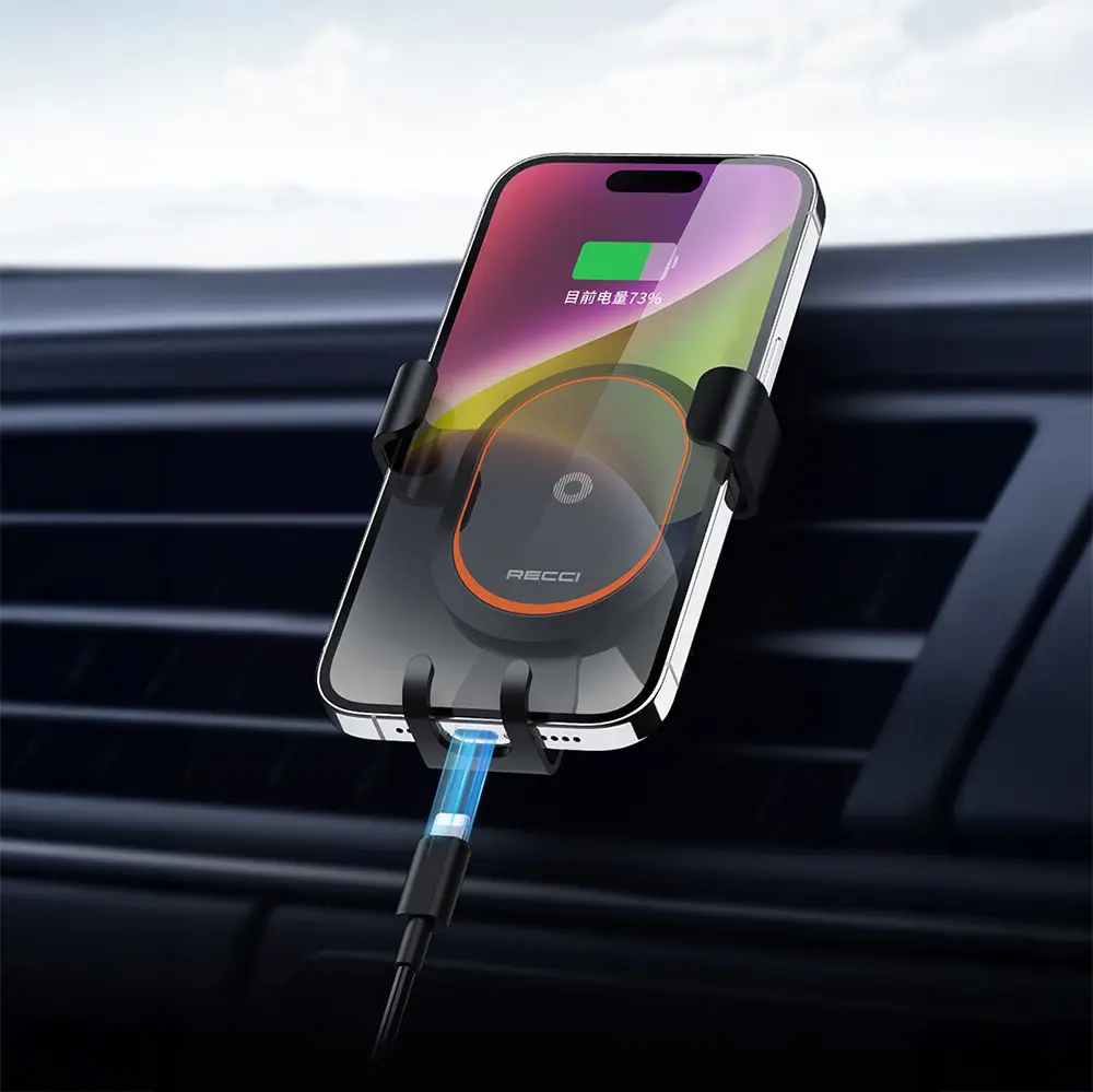 Recci RHO-C26 360° Dönebilen Havalandırma Tipi Araç Telefon Tutucu
