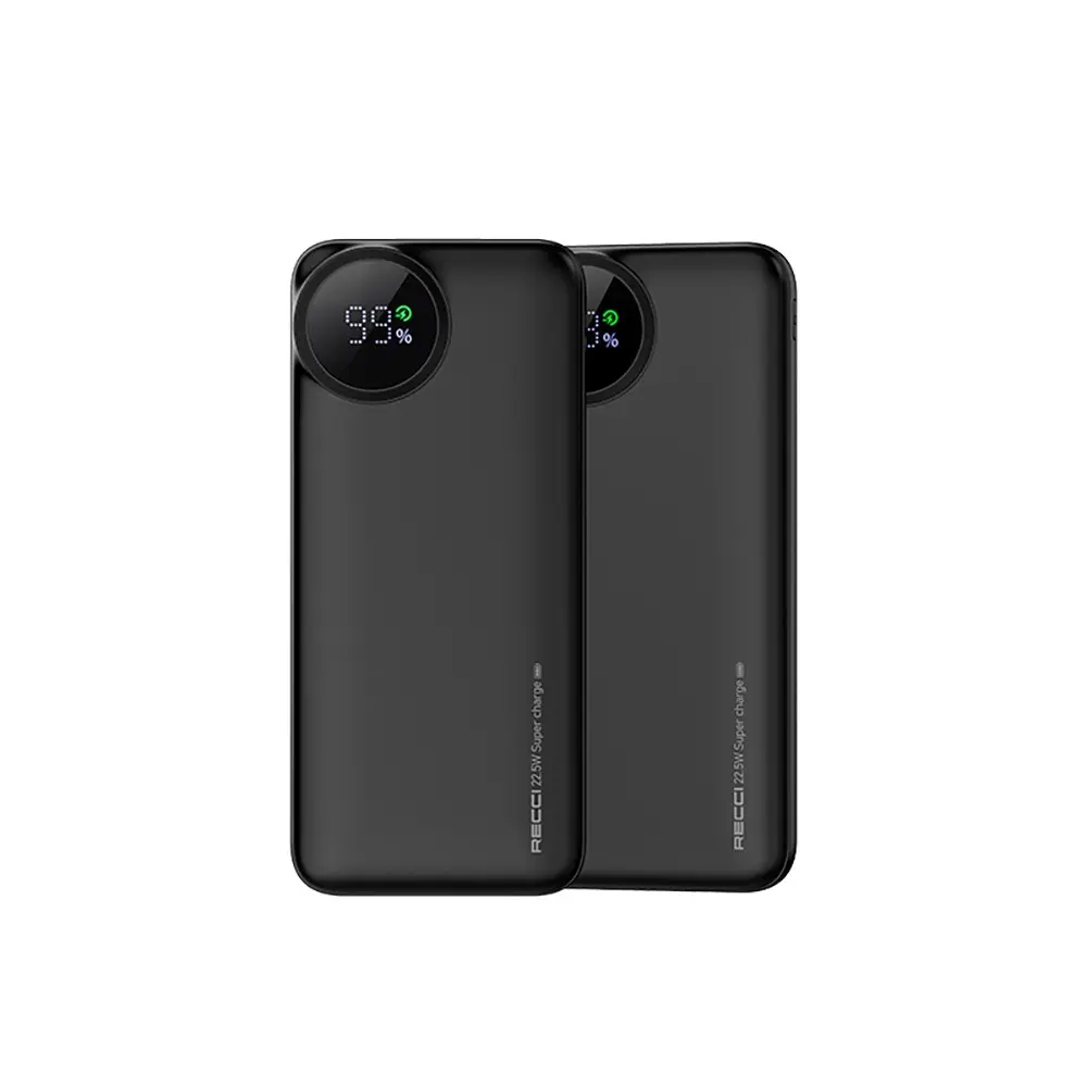 Recci RPB-P48 10000 mAh Powerbank, 22.5W ve PD 20W Hızlı Şarj