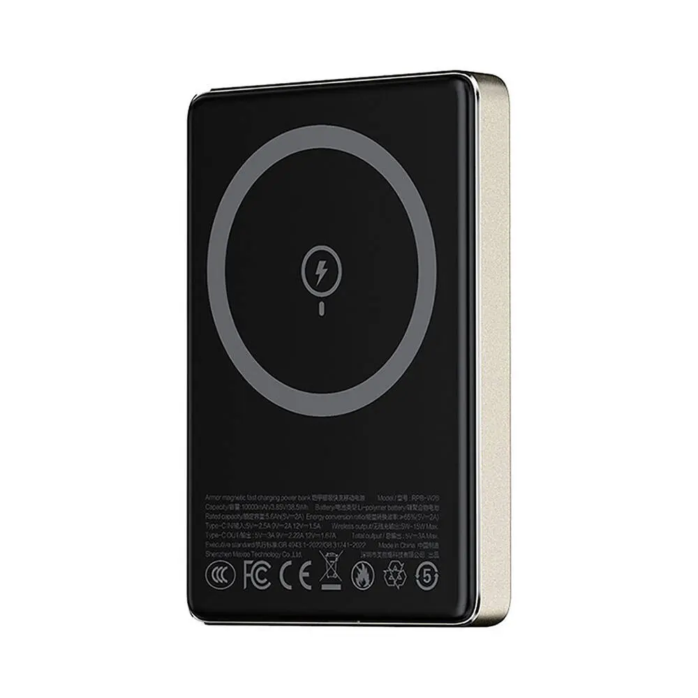 Recci RPB-W26 Armor 10000mAh Manyetik Kablosuz Powerbank, PD 20W