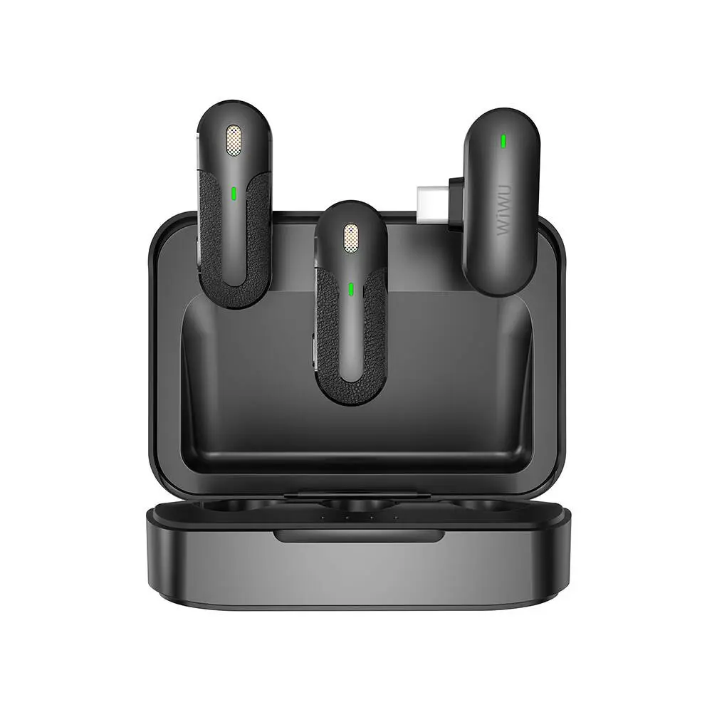 Wiwu Wi-WM002 Type-C Kablosuz Yaka Mikrofonu, 2.4 GHz