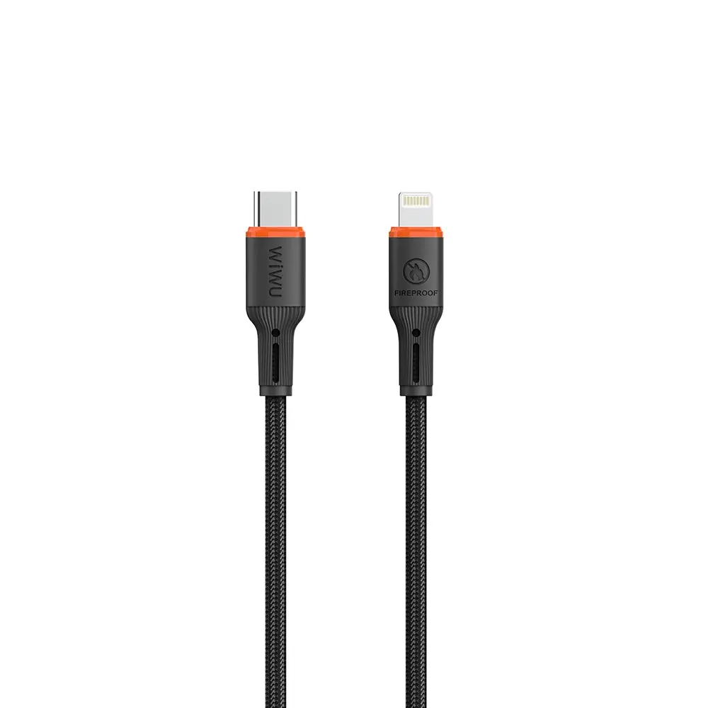 Wiwu Wi-C097 FlameGuard Type-C to Lightning Şarj ve Data Kablosu 27W 1.2 m