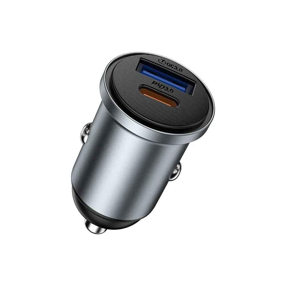 Wiwu Wi-CC030 Nano Lite Type-C + USB-A Araç Şarj Aleti, 35W PD ve QC3.0