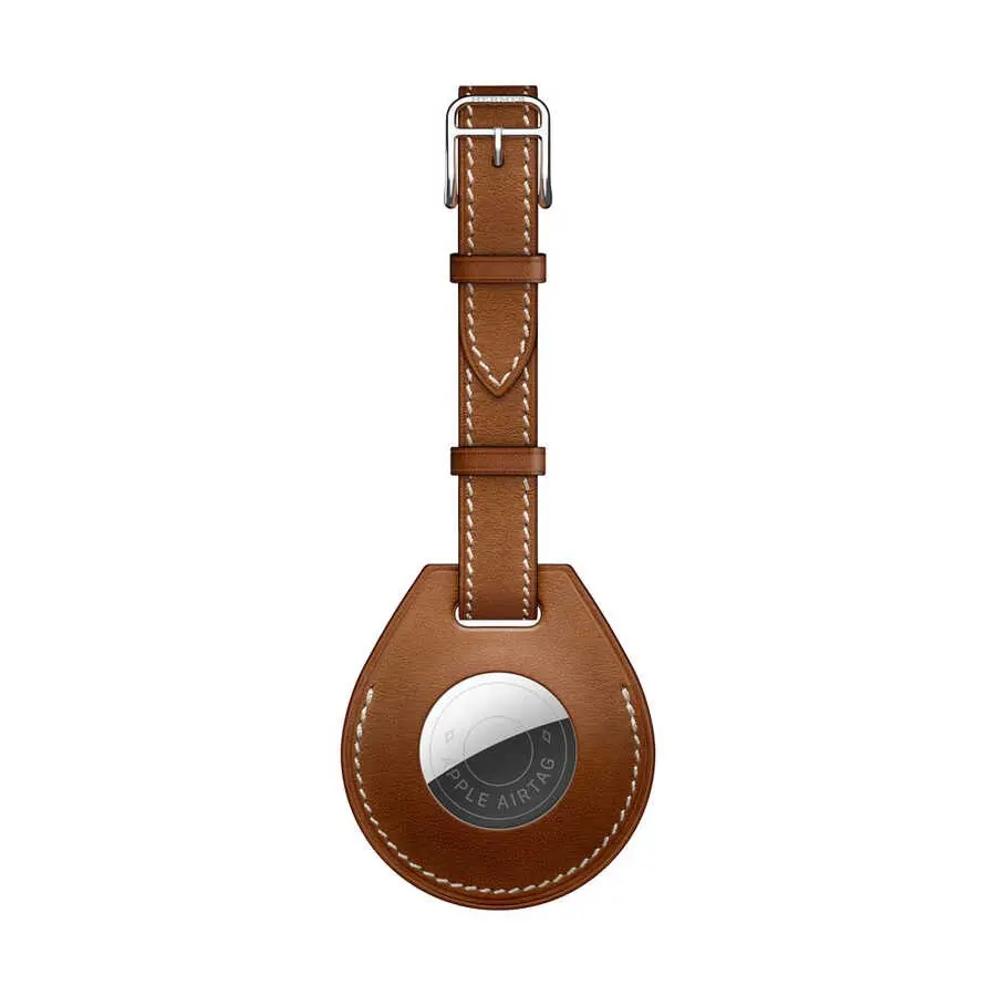 Wiwu Luggage Tag AirTag Anahtarlık, Deri Görünümlü
