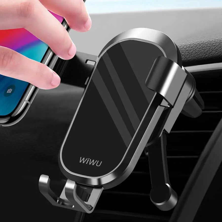 Wiwu PL400 Araç Telefon Tutucu, Otomatik Mekanizmalı ve 360 Derece Dönebilen