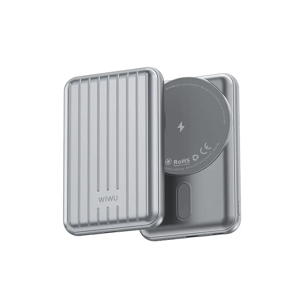 Wiwu PP02 5000mAh Manyetik Kablosuz Şarjlı Powerbank, 20W PD