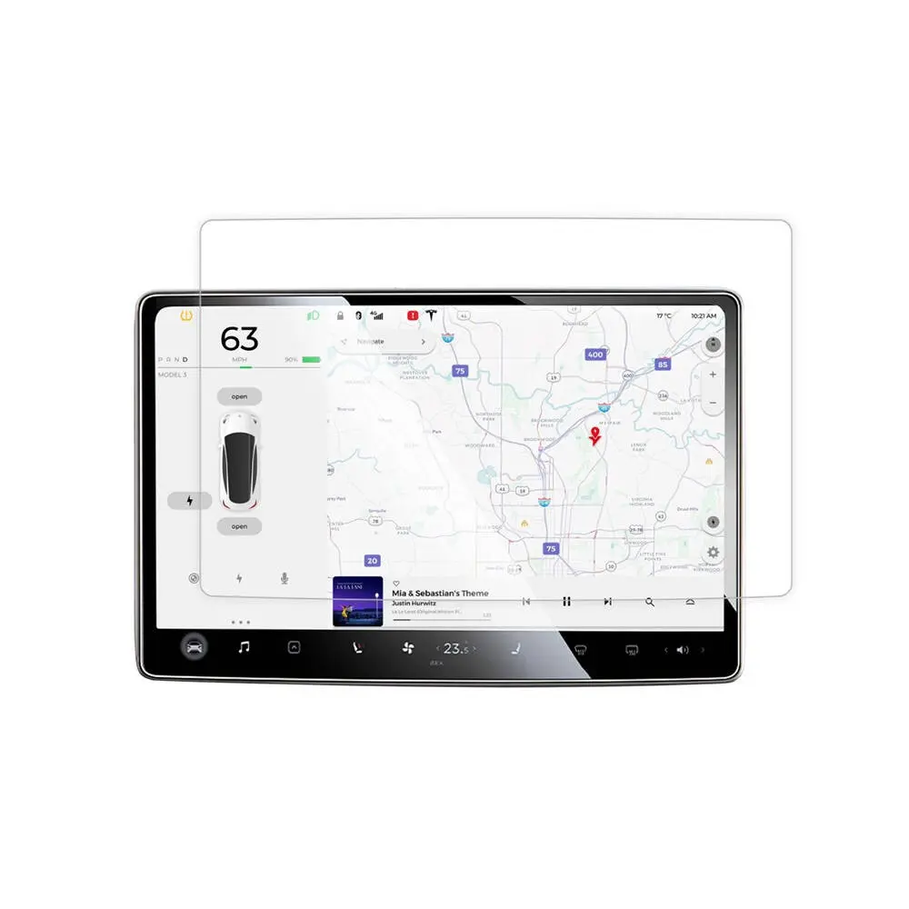 Tesla Model Y Multimedya Temperli Cam Ekran Koruyucu - Zore