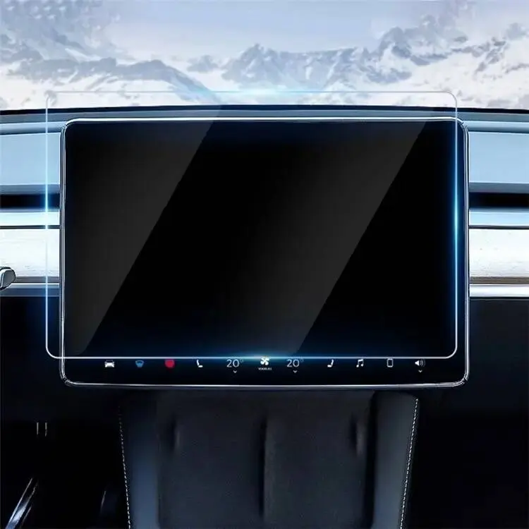 Tesla Model Y Multimedya Temperli Cam Ekran Koruyucu - Zore