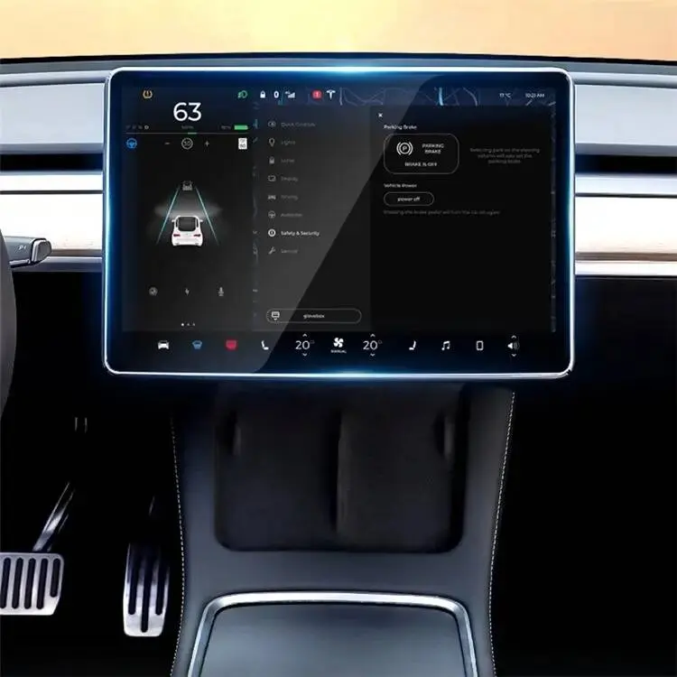 Tesla Model Y Multimedya Temperli Cam Ekran Koruyucu - Zore