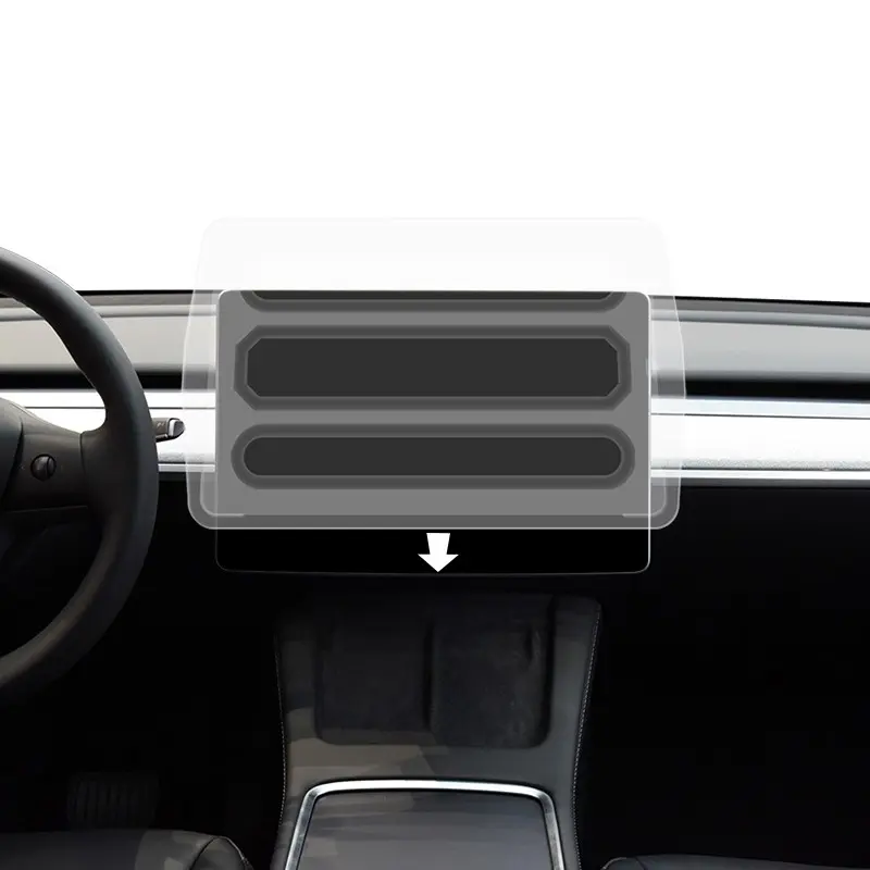 Tesla Model Y CaseWorld Araç Multimedya Uygulama Aparatlı Ekran Koruyucu